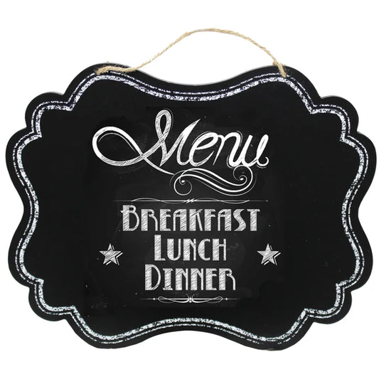 11" x 14" Decorative Hanging Chalkboard Sign with Jute Rope