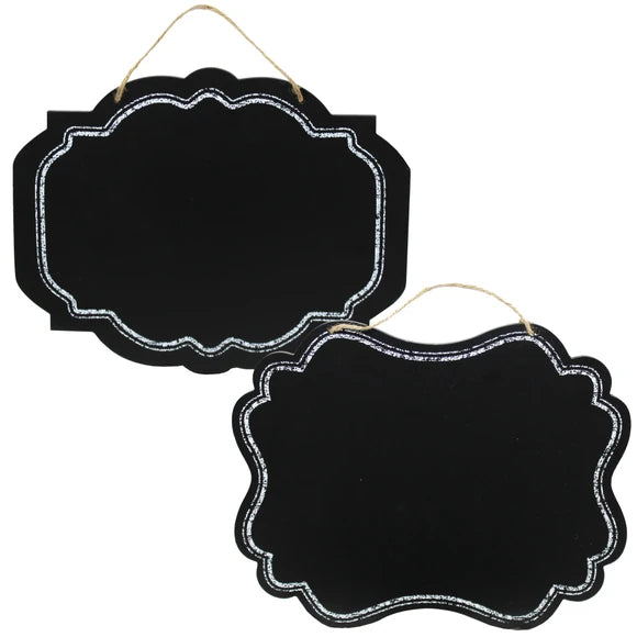 11" x 14" Decorative Hanging Chalkboard Sign with Jute Rope