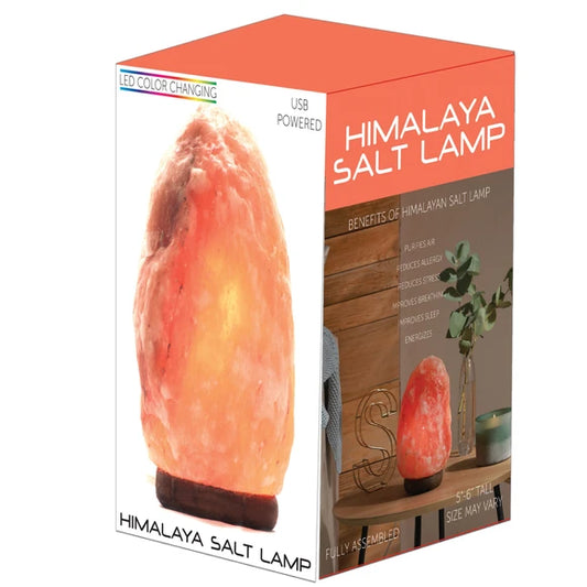 USB-Powered Himalayan Rock Salt Lamp Decor