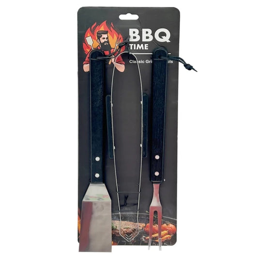 3 Piece Large Barbecue Grilling Tool Set