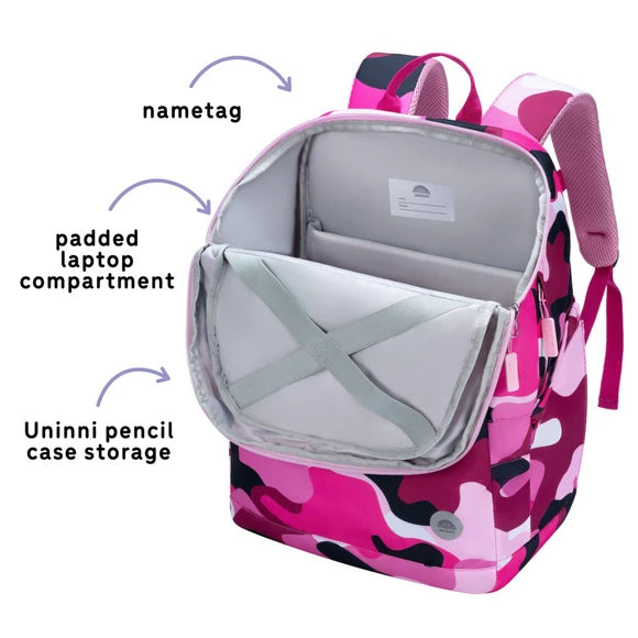 Uninni Bailey Backpack with Girl Camo Design