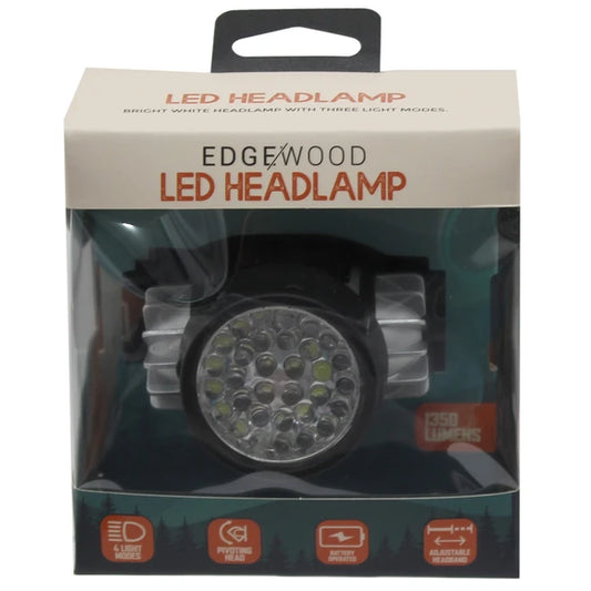 Edgewood 150 Lumen Adjusted Angle 3 Mode LED Headlamp in Black