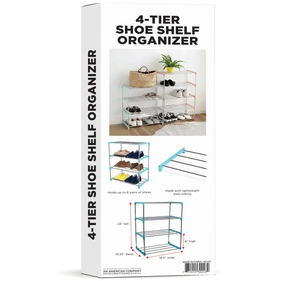 4-Tier Shoe Organizing Shelf Rack