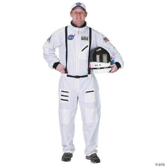 Adult astronaut suit white large